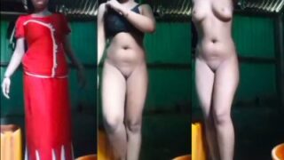 Assam Indian Nude Girl Records Striptease MMS