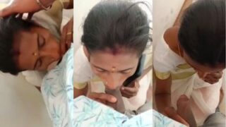 Cheating wife gives outdoors tamil blowjob bf